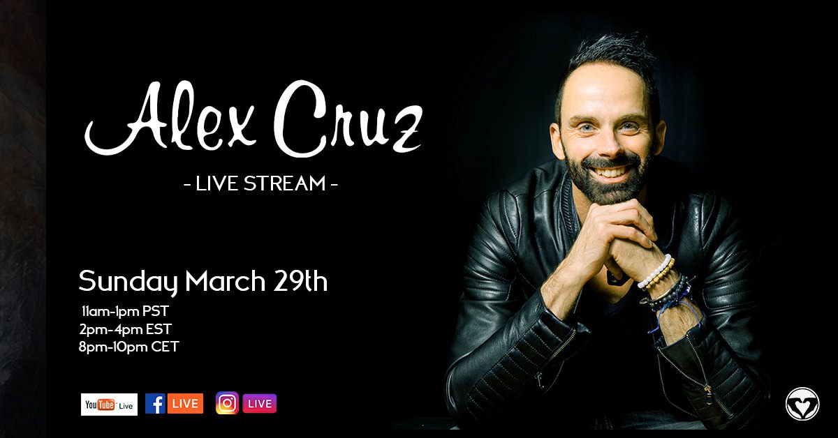 Alex Cruz im Livestream on Sunday 29.03.2020 (CET)  8pm